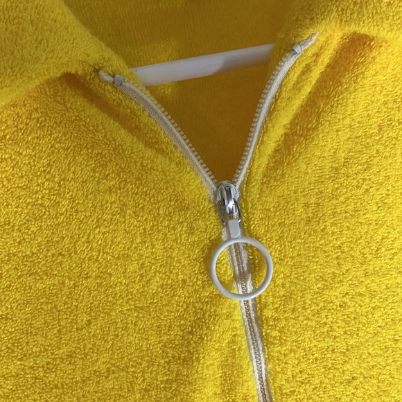 DeWeese Design vintage terry cloth cover up dress yellow - Picture 4 of 5